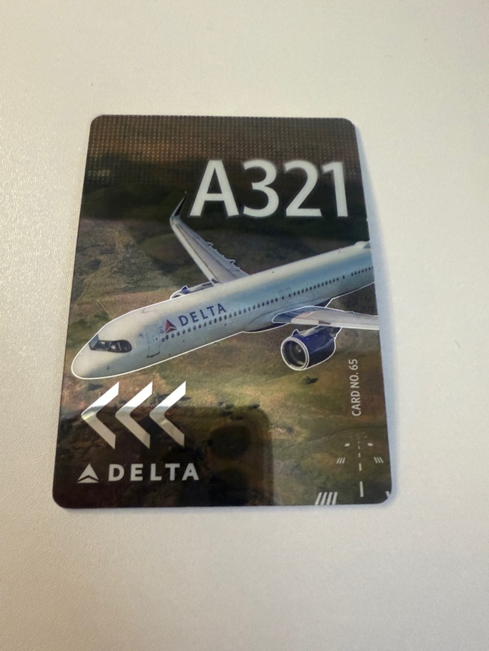 Delta A321 Collectible Card